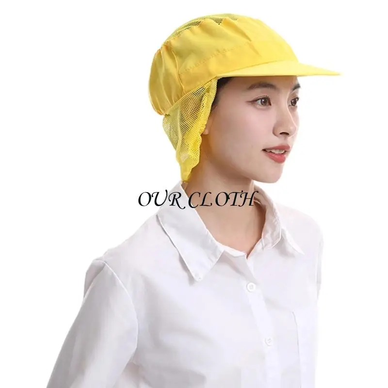 Fashionable Cook Work Hat With Hairnet Stay Clean & Comfortable while Cooking Y1AC