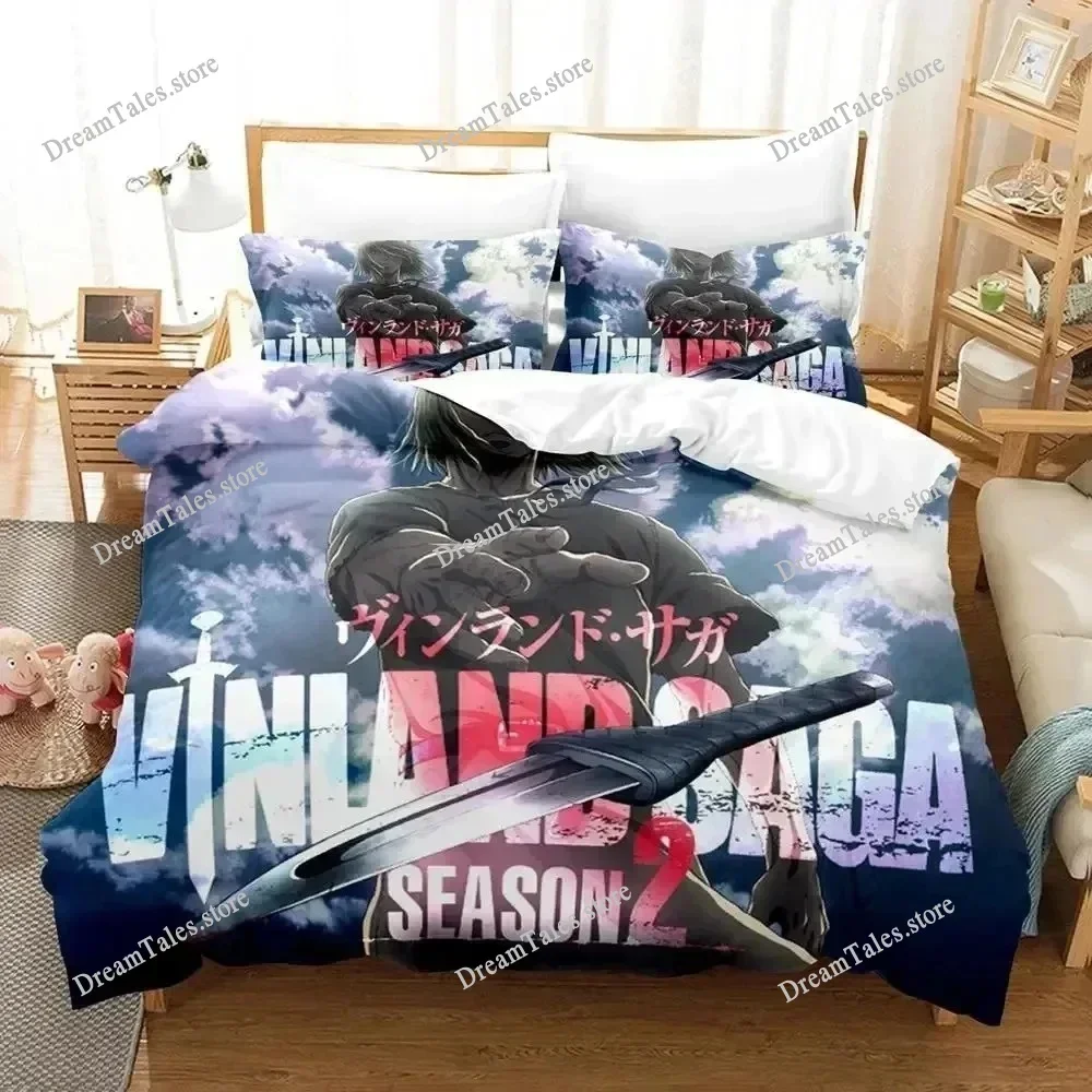 

3D Printed Anime Vinland Saga Bedding Set Boys Girls Twin Queen Size Duvet Cover Pillowcase Bed Kids Adult Home Textileextile