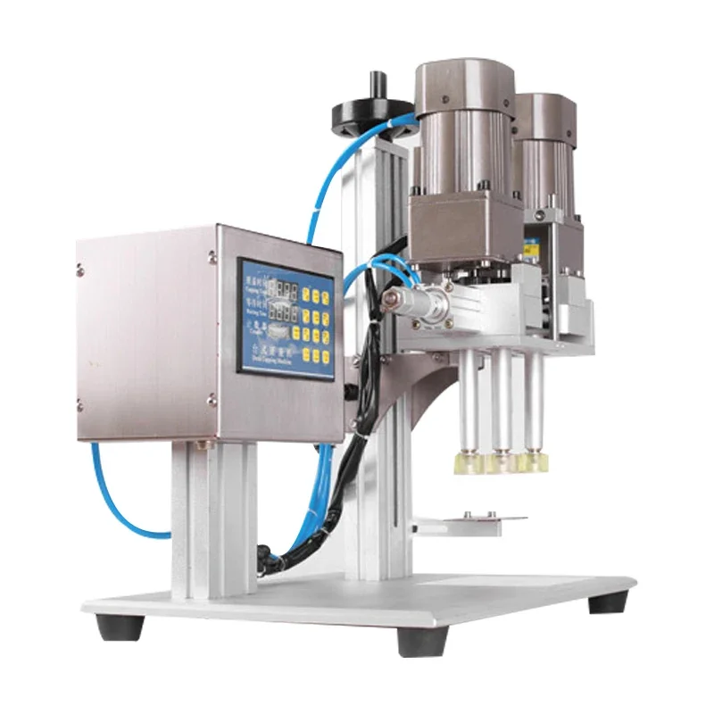 Commercial Semi-Automatic Capping Machine Platypus Capping Machine Mineral Water Screwing Cap Spraying Machine