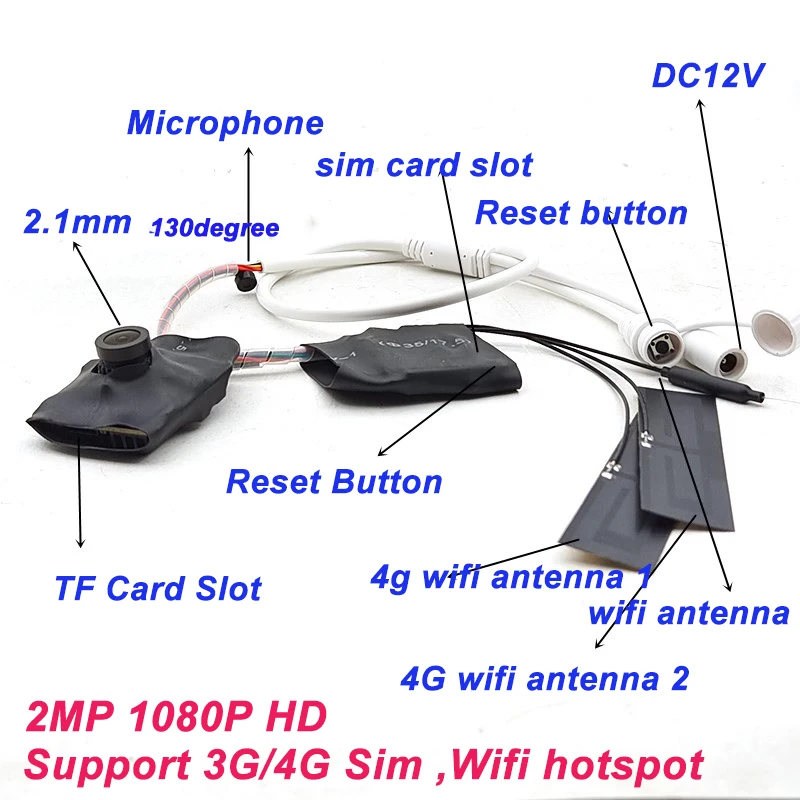 GENIUSPY Weitwinkel ansicht mini 4g camhi diy 5mp 2mp 3g 4g sim lte router ip kamera modul imx335 drahtloser wifi hotspot audio tf kartens teck platz 4