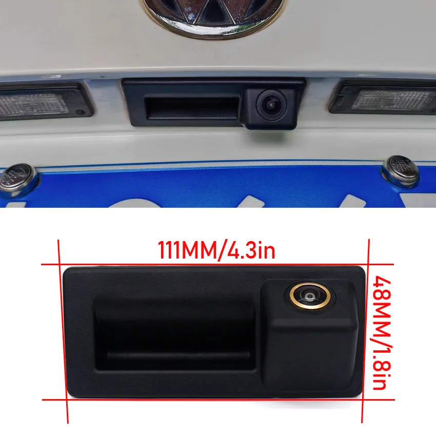 Vehicle Golden Fisheye Lens Rear View Camera HD Trunk Handle Camera For Audi A4 For Volkswagen Teramont C-TREK Touran Tiguan