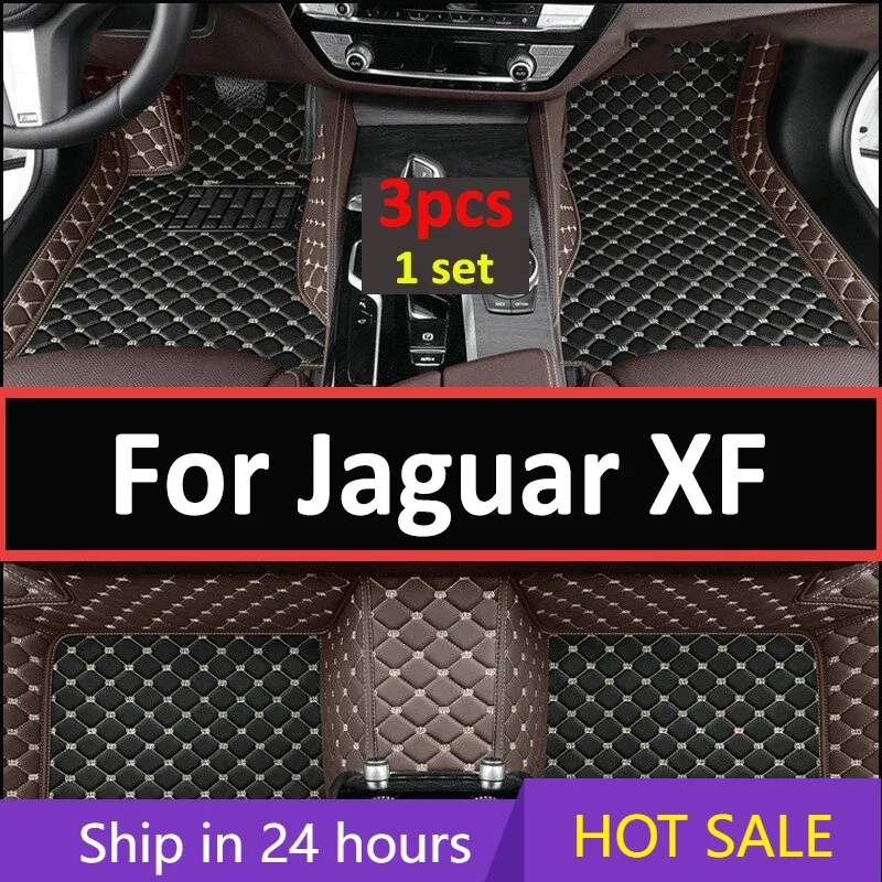 Car Floor Mats For Jaguar XF X250 2008~2015 Carpet Rug Durable Leather Mat Auto Anti Dirty Pads Interior Parts Car Accessories