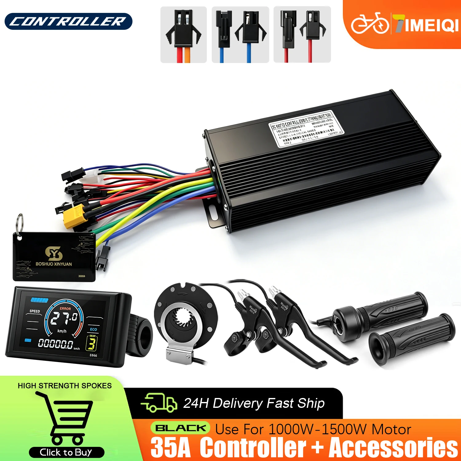 e-bike-35a-bldc-three-mode-sinewave-controller-36v48v52v-1000w1500w-throttle-pas-e-brakes-s966-display-for-electric-bike-scooter