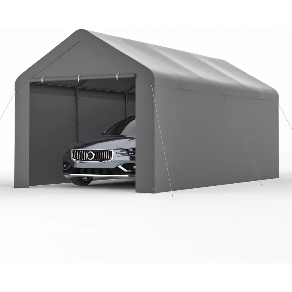 10x20Carport  Car Ports Heavy Duty Carports Portable Garage Car Canopy Tent Outdoor Car Shelter(Grey)