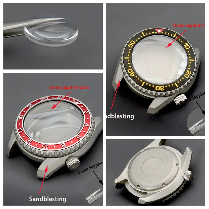 Sandblasting Watch Case For SPB185 SPB187 Sapphire Crystal 200M Waterproof Case Fit 7S26 NH35 NH36 4R/6R Automatic Movement