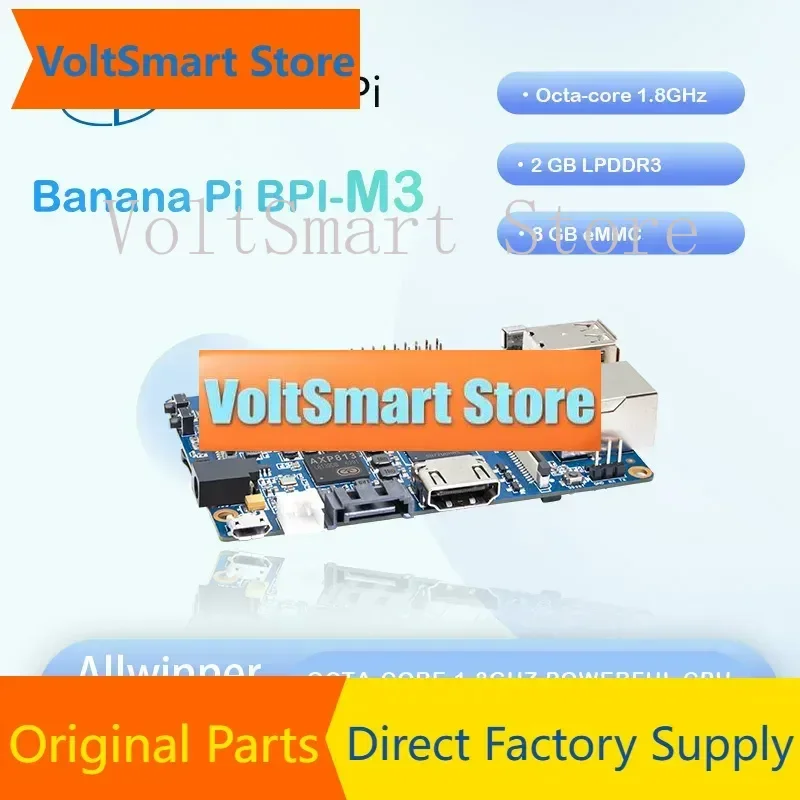 VoltSBanana Pi BPI-M3 AllWinner A83T Octa-core Super Charged Single Board Computer Open Source Hardware