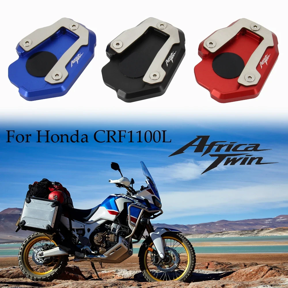 For Honda CRF1100L Africa Twin Motocross Accessories Motorcycle Kickstand Extension Pad Kickstand Side Stand Extension Pad