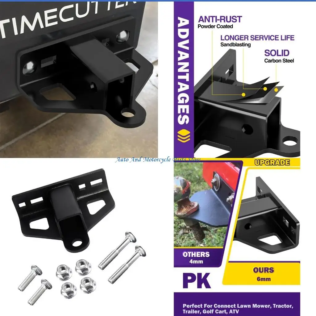 P9FD Heavy Duty 1-1/4in Steel Trailer Hitches For Lawn Mowers And Garden Equipment Universal Trailer Receiver Hitches
