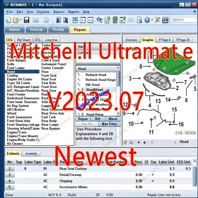2026 hot new Mitchel Ultramate 2023.07 COMPLETE ADVANCED ESTIMATING SYSTEM+ Patch for Unexpire+Install Video+ free help install