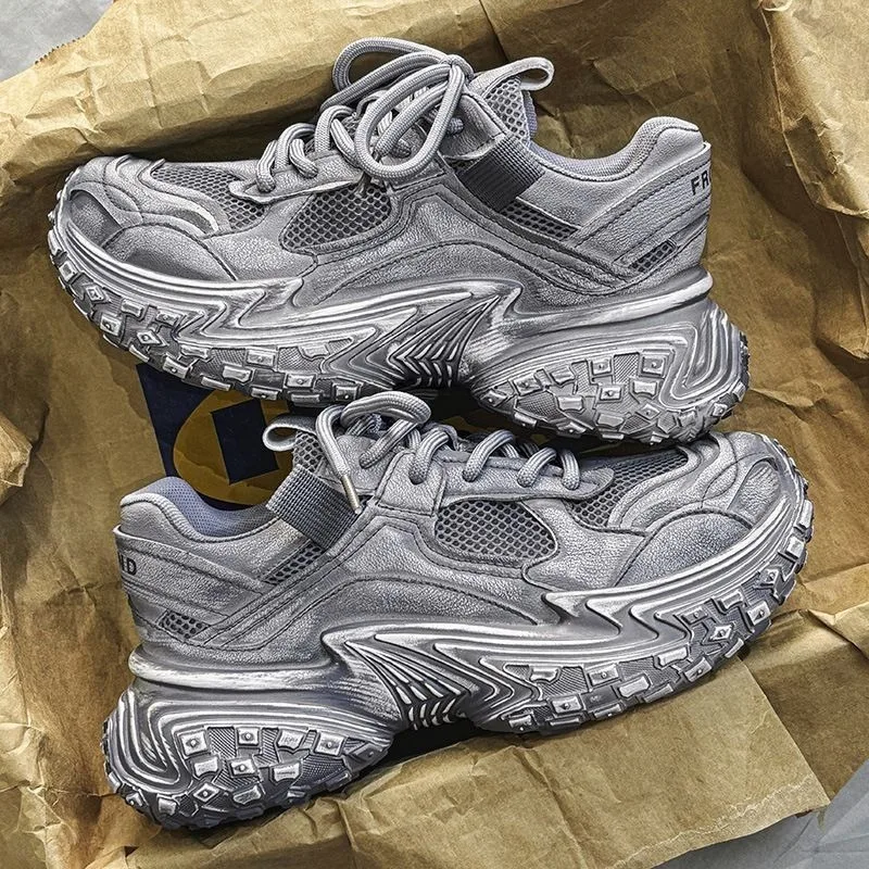 أحذية LiveDay الرجالية الكلاسيكية لزيادة الارتفاع للخريف العصرية مع قاعدة سميكة للأحذية الرياضية المكتنزة المريحة العصرية