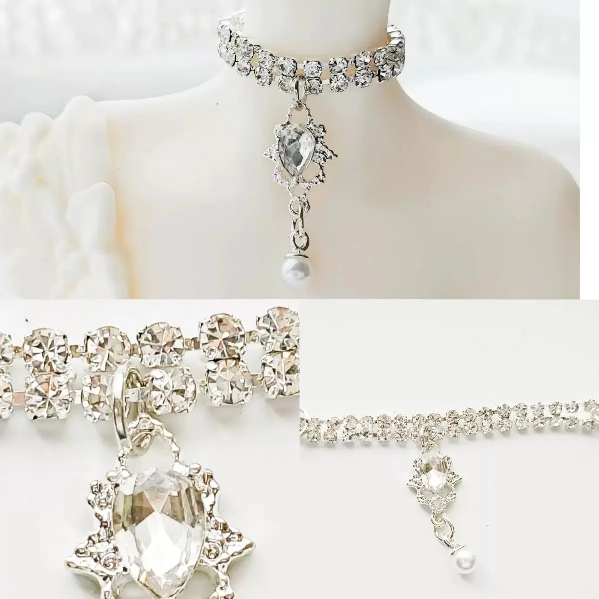1/6 Supermodel Doll Jewellery Accessories Original Design Handmade Pearl Butterfly Diamond Necklace 30cm Doll Dinner Party Wear