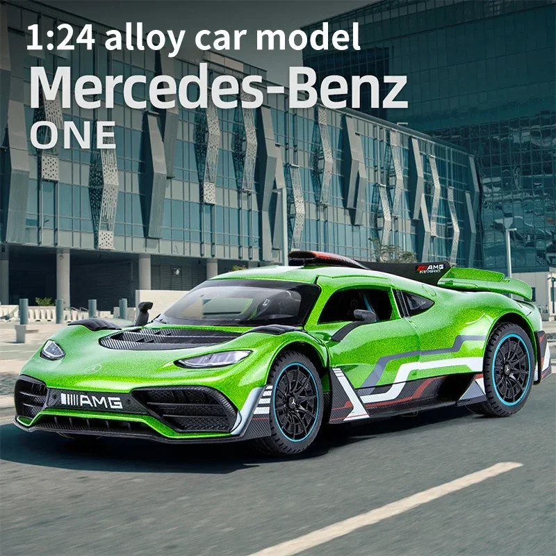 1/24 Mercedes-benz One Alloy Car Model Car Children\'s Toy Car Open Gift Ornaments Metal Sound And Light Simulation Collectibles