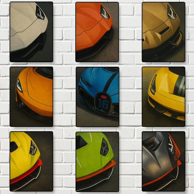 Hypercar Supercar Color Posters Sports Car Prints Canvas Printing Vintage Wall Art Picture for Living Room Home Decor Gifts