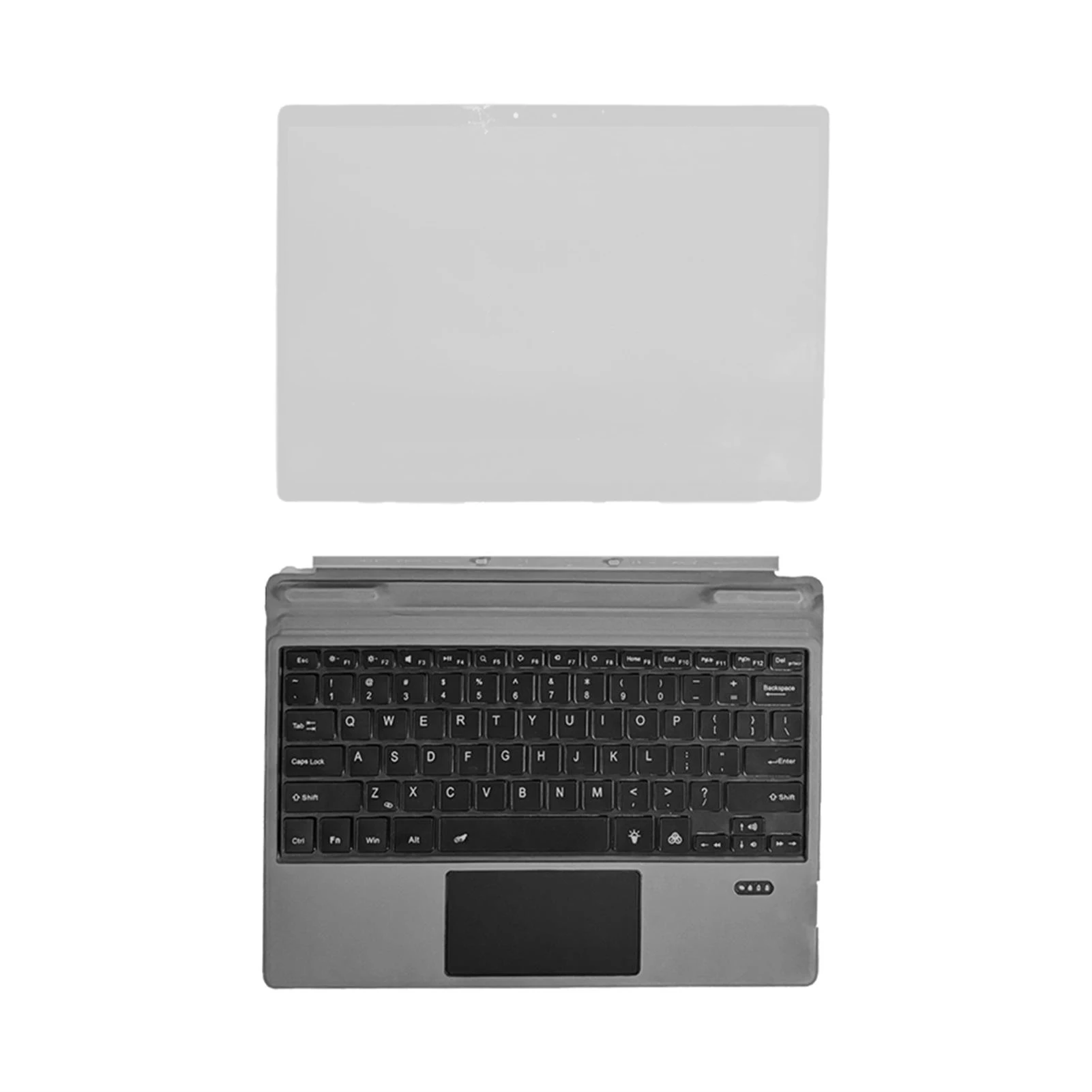 Backlit Wireless Keyboard for Tablets Fits for Dell Bluetooth Wireless with Large Touchpad Strong Magnetic Detachable
