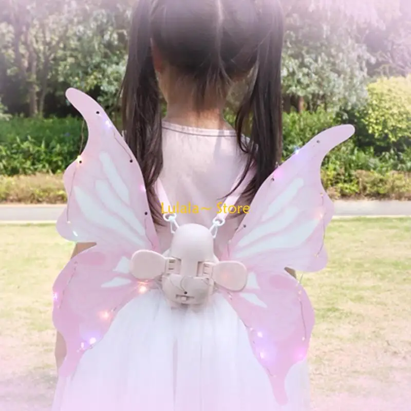 Y4qa świecące Wing Party Anioł Wing Girls Udawanie kostiumów