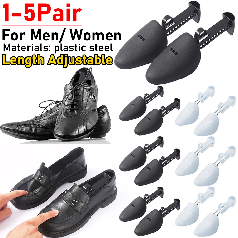 1-5Pair Plastic Shoe Stretcher for Men Women Leather Shoes Adjustable Portable Shoe Tree Stretcher Boots Rack Anti-deformation