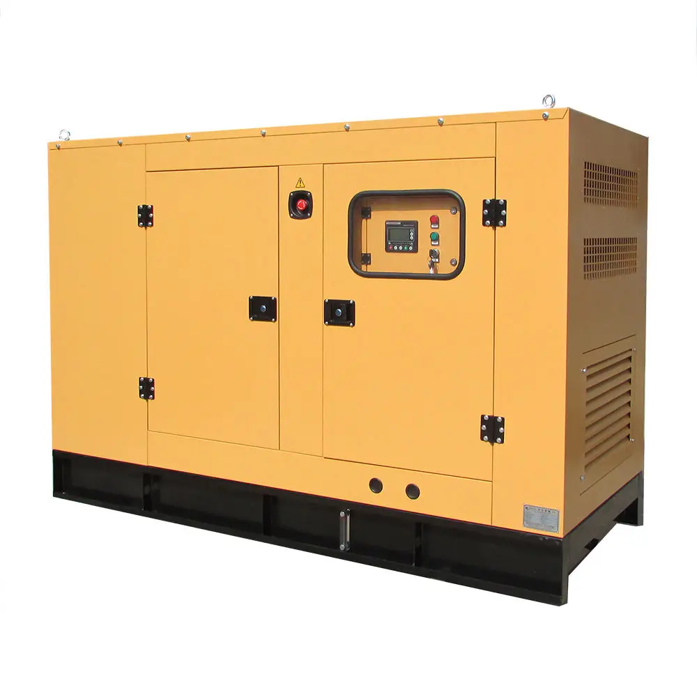 Industrial Soundproof Diesel Generator Set 30kVA Three Phase Power Generator with Soundproof Canopy Shell for Factory
