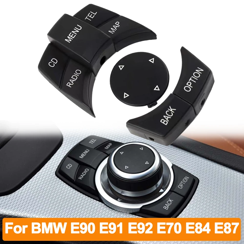 Interior Car CIC IDrive Multi-Media Knob Menu Button Switch For BMW E Series E60 E61 E81 E82 E87 E88 E89 E90 E91 E92 E70 E71 E72