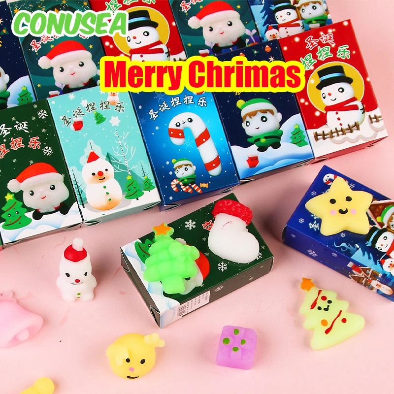 

Christmas Squirt Toy Blind Box Mystery Boxes Cartoon Squeeze Antistress Children Mysterious Squish Fidget Toy Xmas Gifts Kids