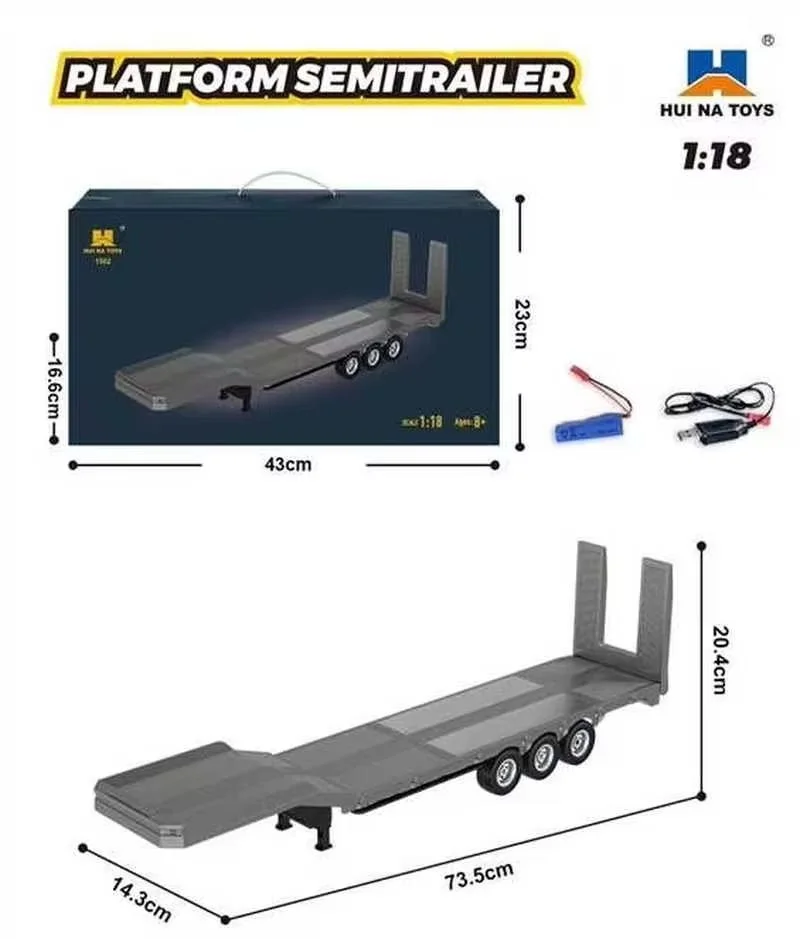 Nieuwe 1/18 Huina 1509 RC Semi-kipper met elektrische heftruck voor RC trekkertruck 1501 achterlichtondersteuningspoot zonder geluidssysteem model