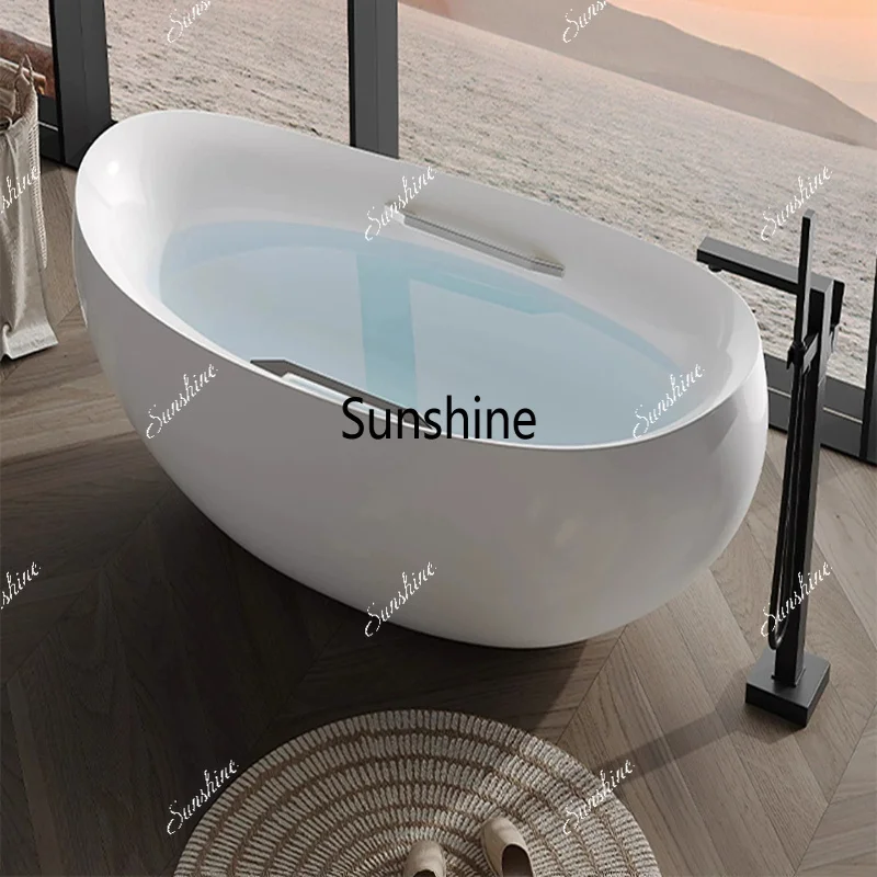Small apartment bathtub independent household acrylic simple deep bubble