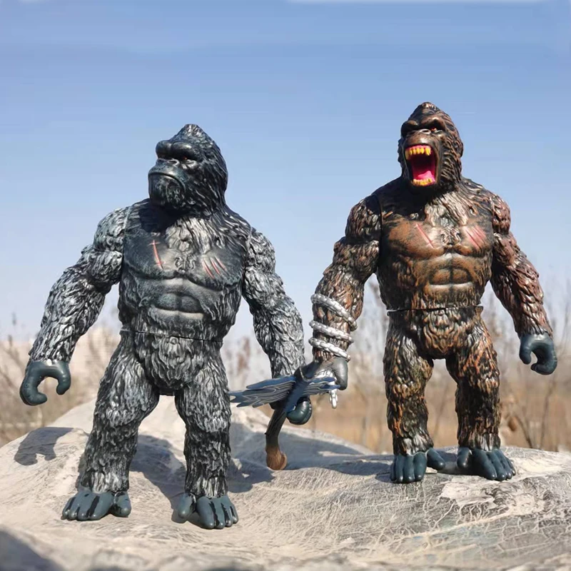 Godzilla King Kong Movie Skull Island Gorilla Kingkong Figure large soft glue Collection Action Figure Model Toy Gift