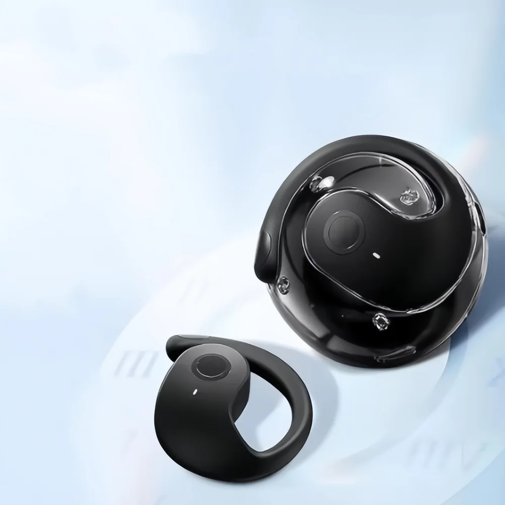 سماعات رأس لاسلكية مريحة مع خطاف أذن للتحكم باللمس مع ميكروفون سماعة رأس بلوتوث لاسلكية سماعات أذن للهاتف