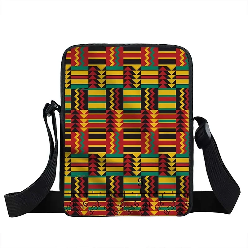 Afro Tribal Ethic Print Messenger Bag African Women Kid Bookbags Africa Traditional Pattern Small Satchel Shoulder Bags Gift