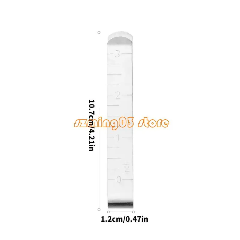 H9ec خياطة مقاطع hemming 3inch الفولاذ المقاوم للصدأ خياطة الخياطة حاكم القياس