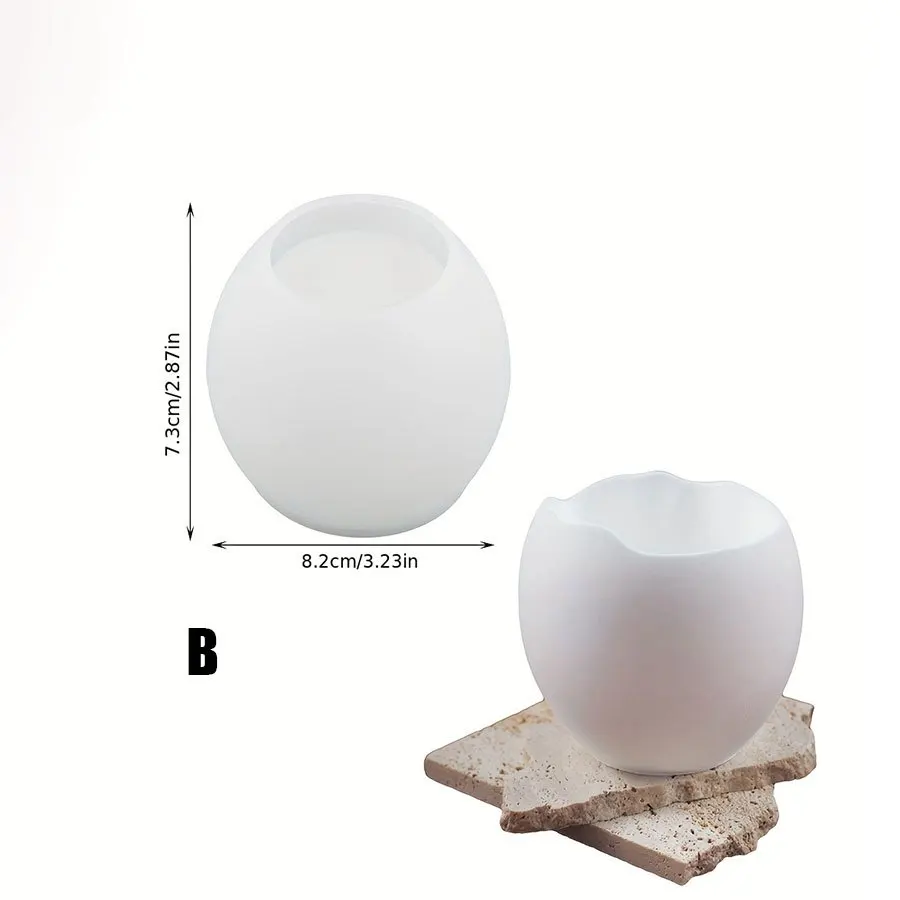 [Resin Mold]  Silicone Egg Mold for DIY Resin Candle Holder and Storage Box - Handmade Egg-Shaped Desktop Decorative view 4