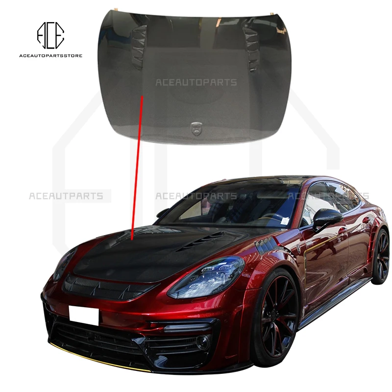 

For Porsche Panamera 971 High Quality Car Body Kit Carbon Fiber Front Engine Hood Bonnets Covers Car Styling M style 17-UP