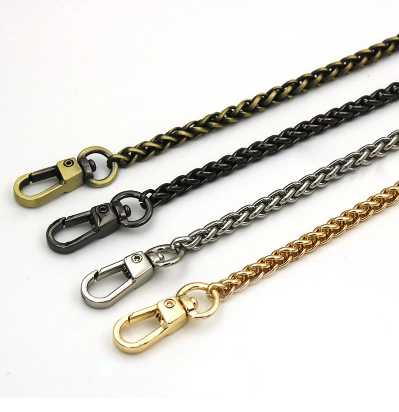 Steel Bag Chain 5mm Gold, Silver, Gun Black, Brushed Bronze Replacement Shoulder Crossbody Bag Chain Strap for Small Bag Clutch