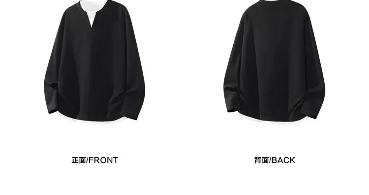 Leichter Waffelstrick-Pullover für Herren mit Reverskragen, Langen Ärmeln und Mock-Layer-Saum-Design, Jugend-Outdoor-Freizeit-Essential – Detail 14