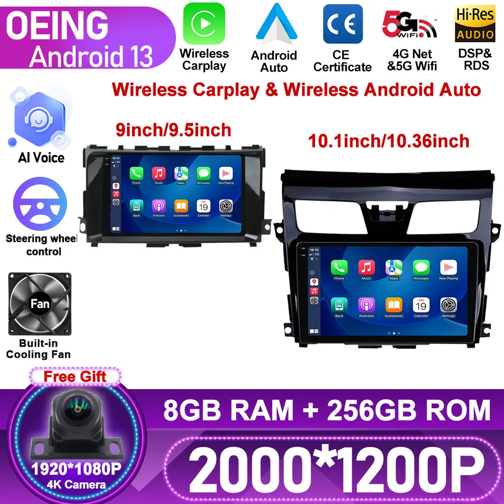 

9 10" For Nissan Teana 3 Altima 5 L33 2013 - 2020 Car Radio Android WIFI Touch Screen Multimedia Video Player Navigation GPS BT