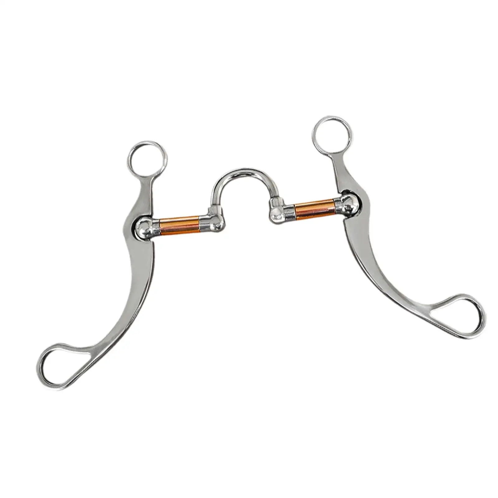 Horse Snaffle Full Cheek Bit Copper Training Bit 125mm Horse Ring Bit Harness Stallion Training Bit Horse Bit Horse Chew Outdoor