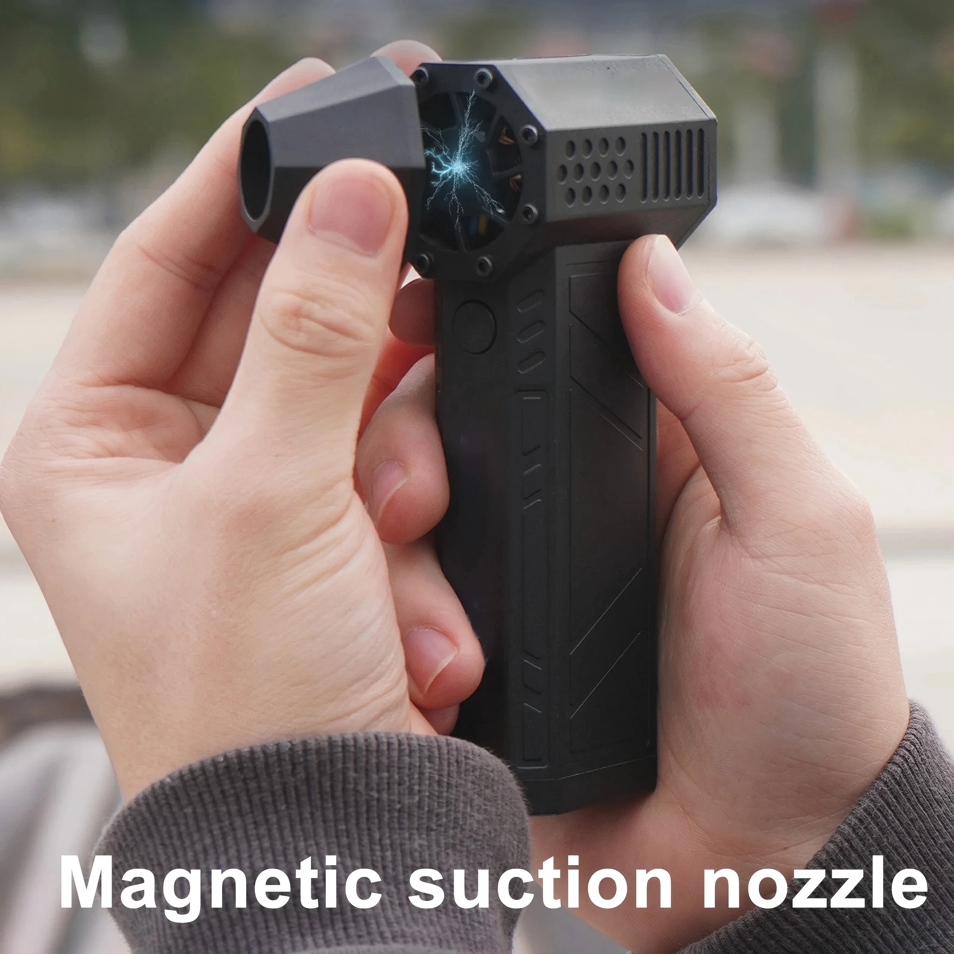 크로스건 폭력적인 제트 팬 다기능 강력한 팬 휴대용 핸드헬드 LED 조명 포함 먼지 제거 야외 캠핑