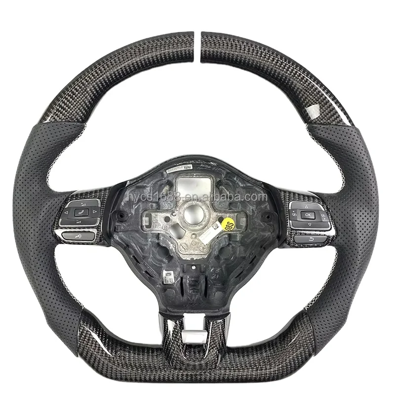 

Auto Accessories Custom Carbon Fiber Steering Wheel for Volkswagen Polo Golf6.5 MK7.5 CC Models MK6 MK7 MK8 Without airbags