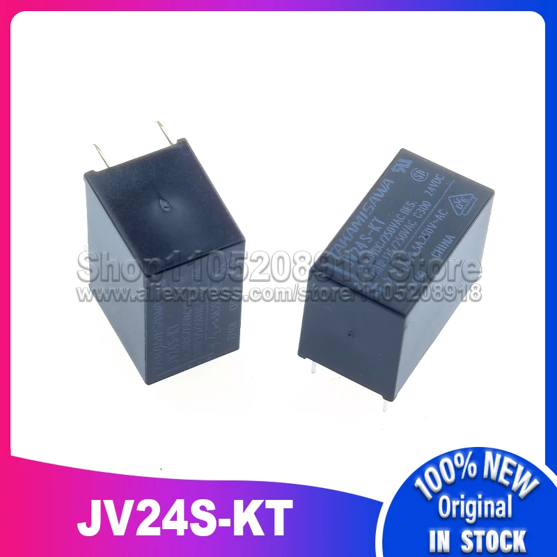 

J V-2 4 S-K T 5~20pcs/lot 100%Original New TAKAMISAWA JV24S-KT JV24-KT 4PINS 5A30VDC/250VAC 24VDC Power Relay