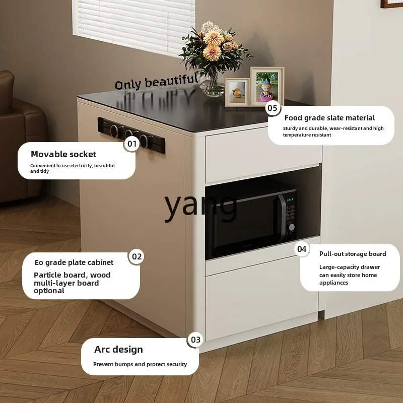 xyy island cabinet single cabinet rock slab movable small apartment household open island cabinet