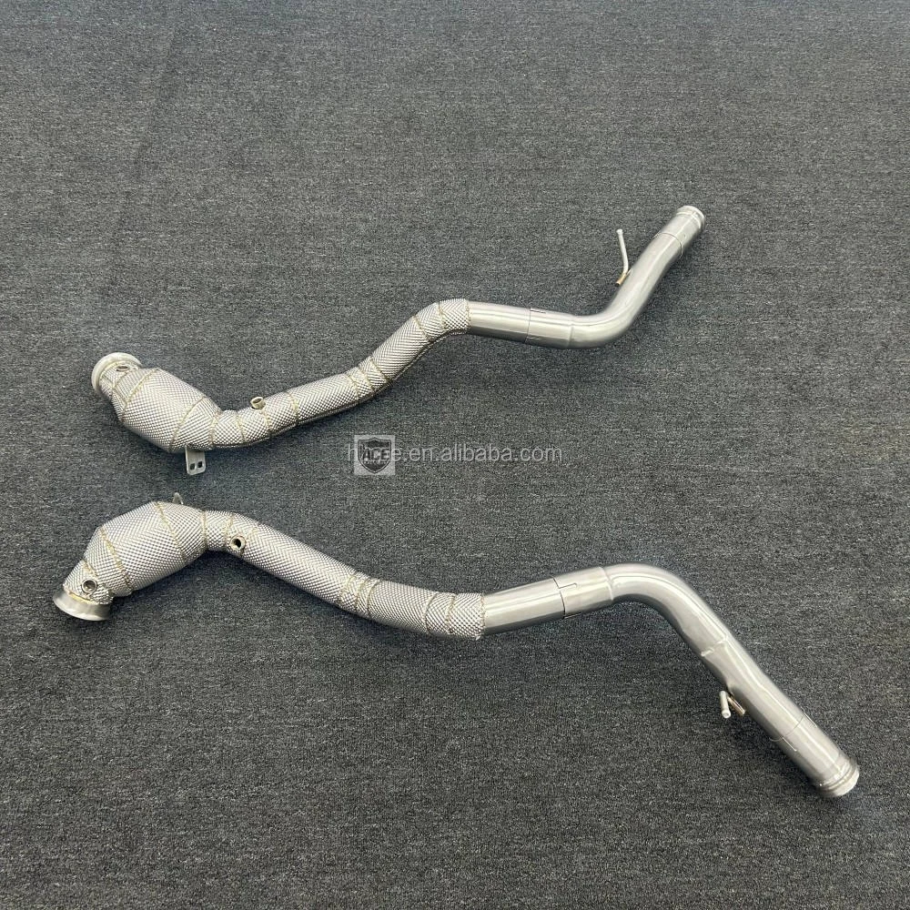 Edelstahl 304 Downpipe mit Katalysator-Auspuff für Mercedes-Benz G63 AMG W464 4.0T 2019-2023 Auspuff mit Hitzeschutz – Detail 6