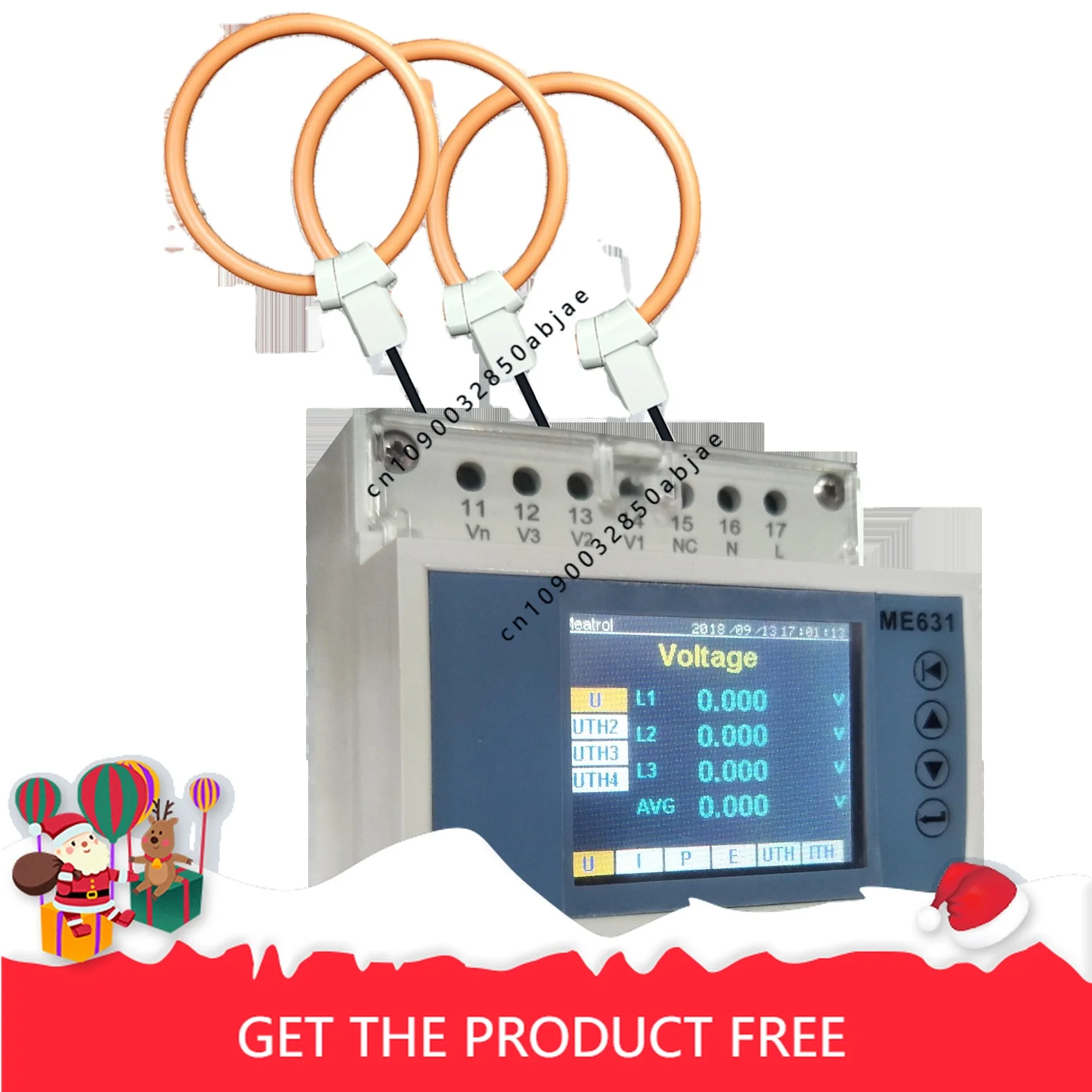 Rogowski Smart Data Logger Three Phase Energy Meter With Digital Display RTM Energy Channel Digital Data Logger