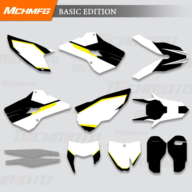 MCHMFG Motorcycle Custom Graphics Decal Sticker For Husqvarna 2014 2015 TC FC 2014 2015 2016 TE FE Number Name Custom