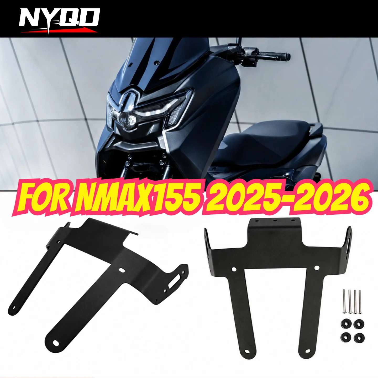windshield-forward-bracket-modification-heightened-front-windshield-mount-accessories-for-nmax155-2025-2026-models