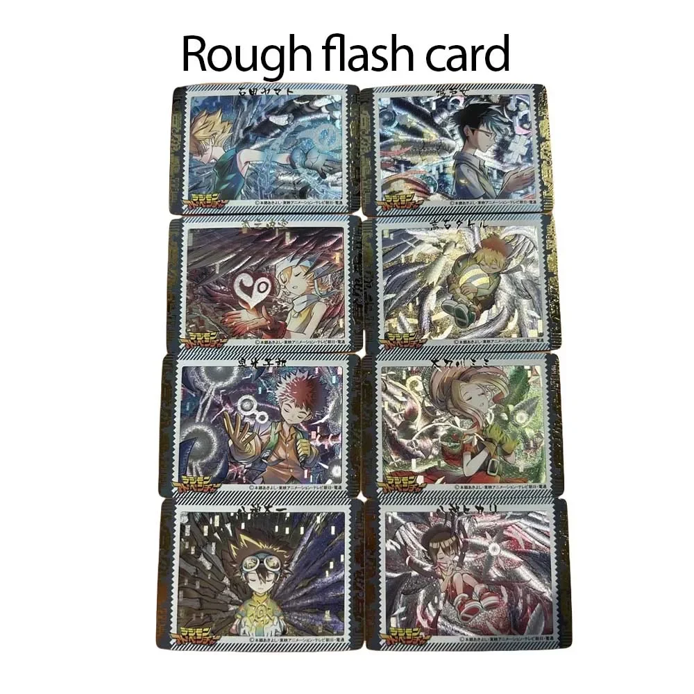 DIY Digimon Adventure Homemade Serie Bronzing Rough Color Card The First Protagonist Anime Peripheral Game Collection Card Gift