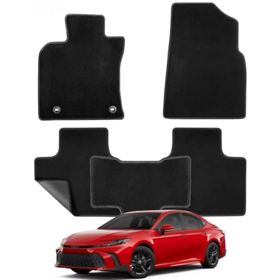 

Коврики для пола автомобиля Toyota Camry 9-го поколения 2025-2026 LE/SE/XLE/XSE, всепогодные, полностью черные, с нескользящими вставками, на заказ
