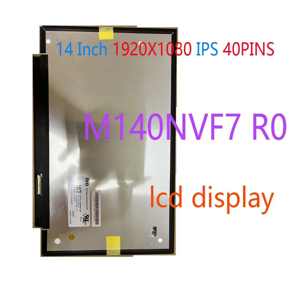 14 Inch Slim 1920x1080 120HZ 40 Pin LCD Screen M140NVF7 R0 for HP ELITEBOOK 840 G5 LCD Display