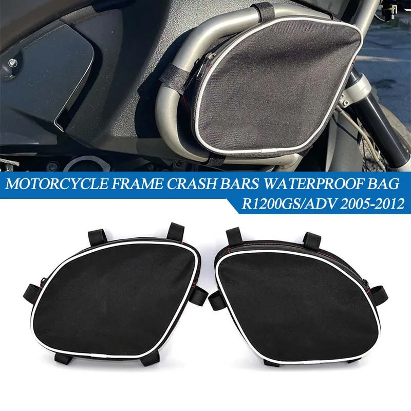 Motorcycle Frame Crash Bars Bag Tool Storage Bag Waterproof Motorcycle Side Bag For R1200GS R 1200 GS Adventure 2005-2012