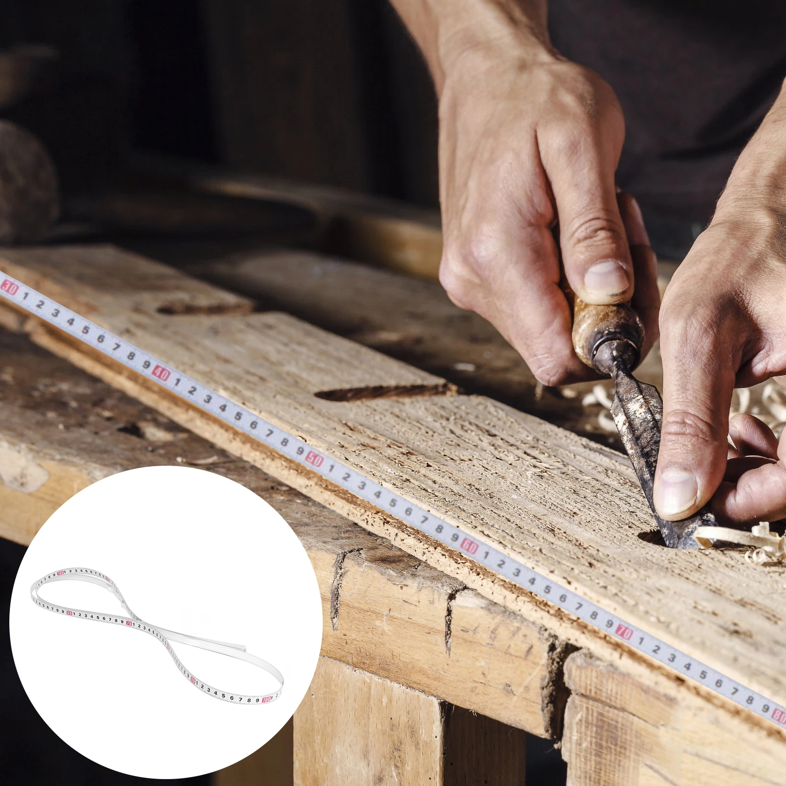 

2m Steel Self Adhesive Miter Track Tape Metric Scale Ruler for Woodworking Saw Table Tools Miter Track Tape Metric Scale Ruler