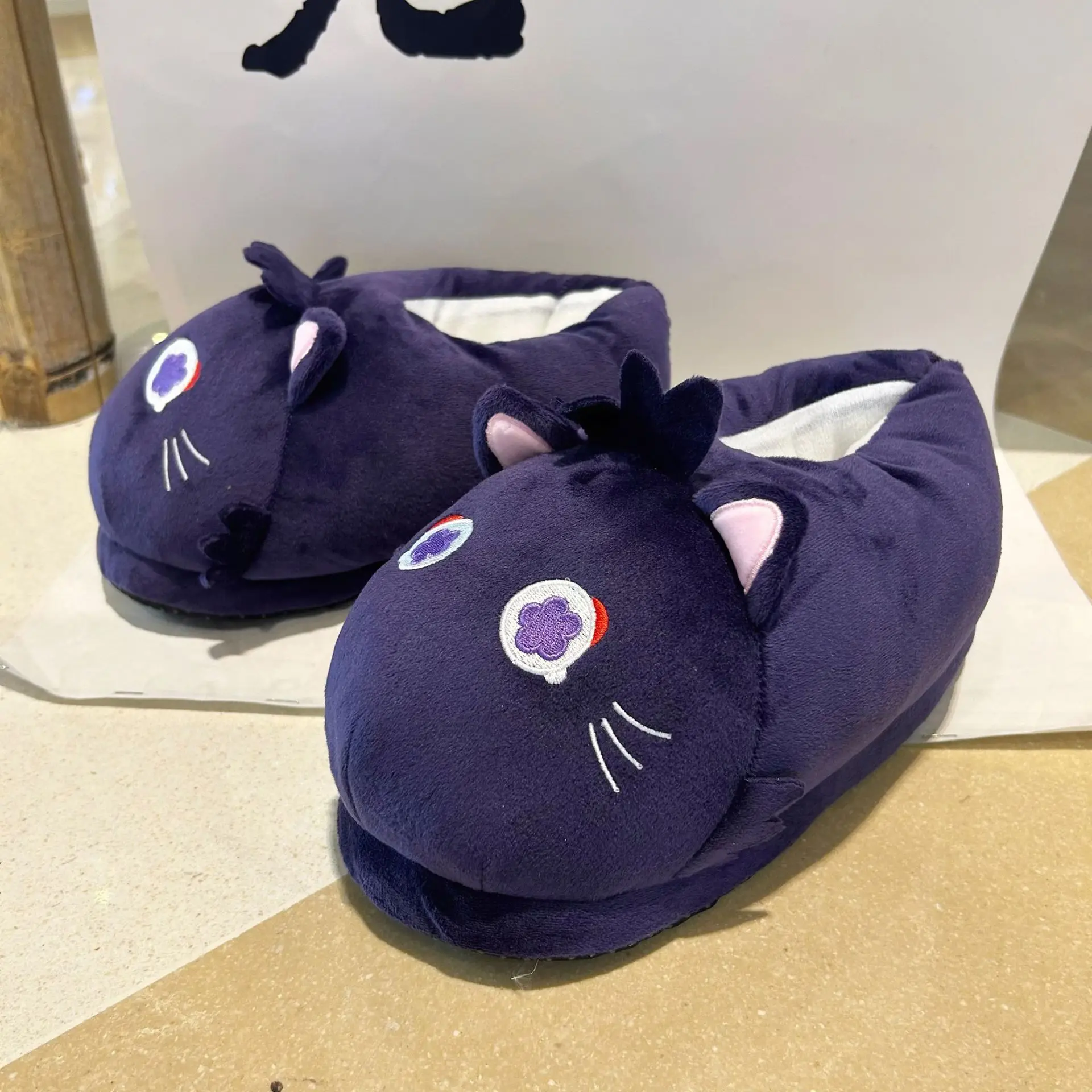 Game Genshin Impact Scaramouche Cat Slippers Toy Anime Stuffed Soft Toy Christmas Birthday Gift