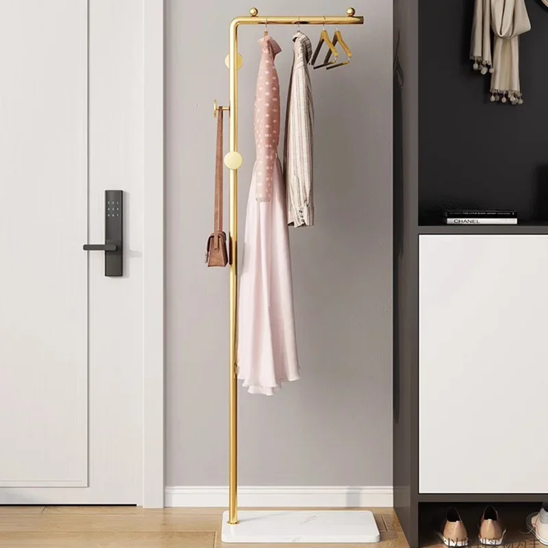 Place Saving Clothes Rack Golden Minimalist Shelfs Home Modern Clothes Hanger Stand Closets Perchero De Pie Nordic Furniture